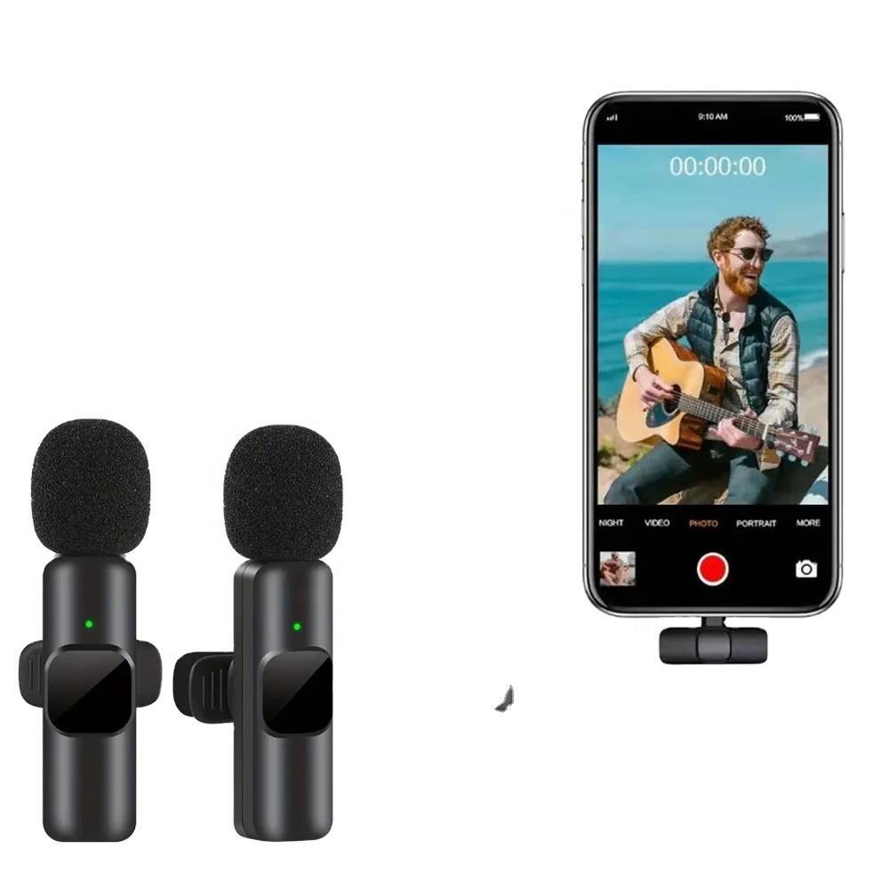 Wireless Microphone K9 Duel  Mic For Any Kind Of TYpe C Quality Products Long Distance