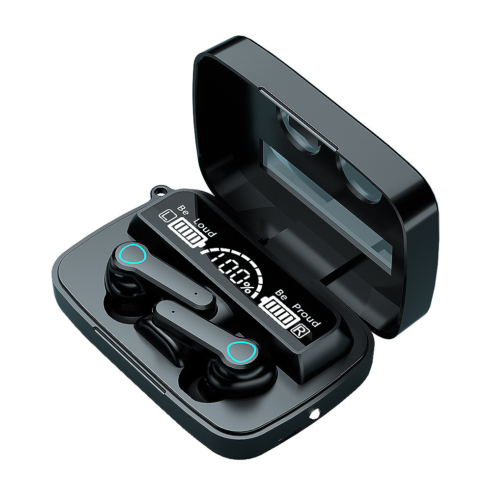 M19 Tws Wireless Bluetooth 5.1 Headphones Earphone Touch Control Stereo Earbuds With Microphone Led Display & 2000 Mah Charging Box For Phones - Bluetooth Headphone